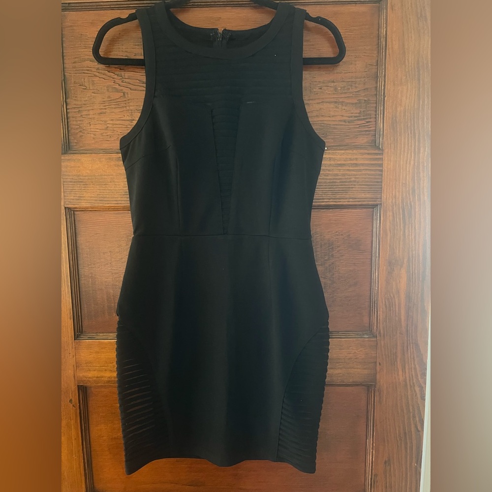 Tobi Black Textured Mini Dress